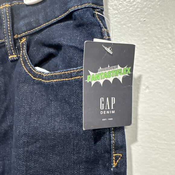 GAP Denim Jeans Boys Size 7 Reg Stretch Skinny Blue Adjustable Waist Pockets - Picture 2 of 10